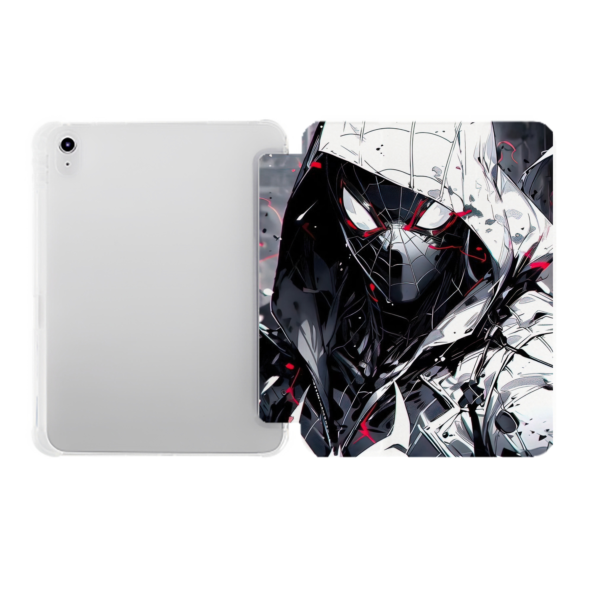 （画像用） Spider Man スパイダーマン IPad ケース ペン収納付き 三つ折りスタンド PUレザー×シリコン 対応機種9.5/10.5/10.9インチ